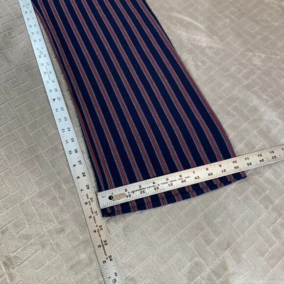 Michael Kors Womens Large Pants Blue Red Striped Relaxed Wide Leg Patriotic - Picture 9 of 12